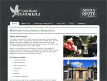 Tablet Screenshot of larcombememorials.com.au